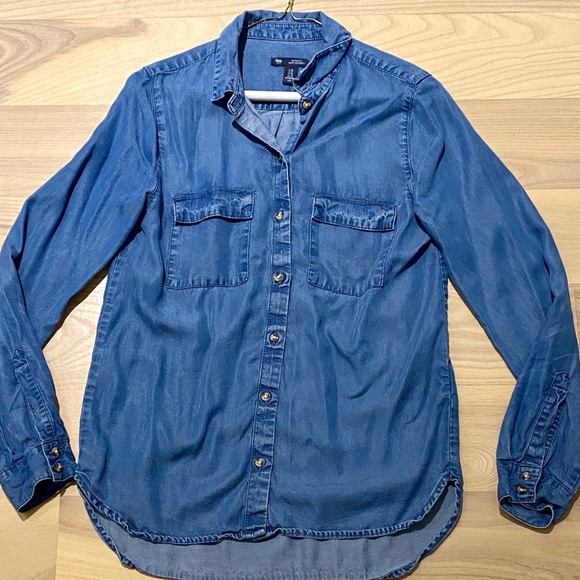 Gap Factory Boyfriend Fit Chambray Shirt - Picture 1 of 7